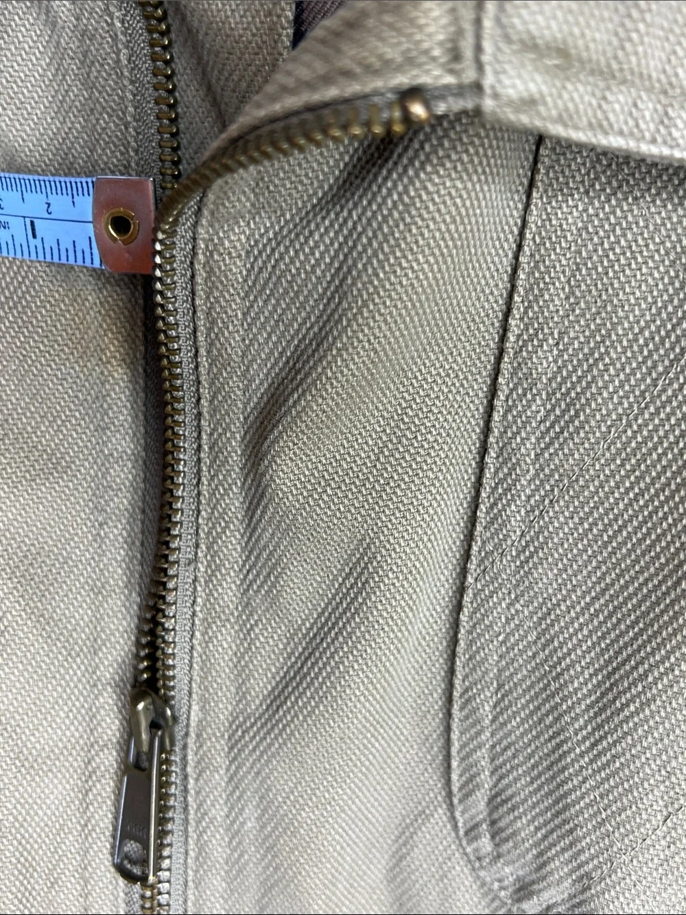 Columbia River Lodge Men's Light Brown Canvas Zip Jacket